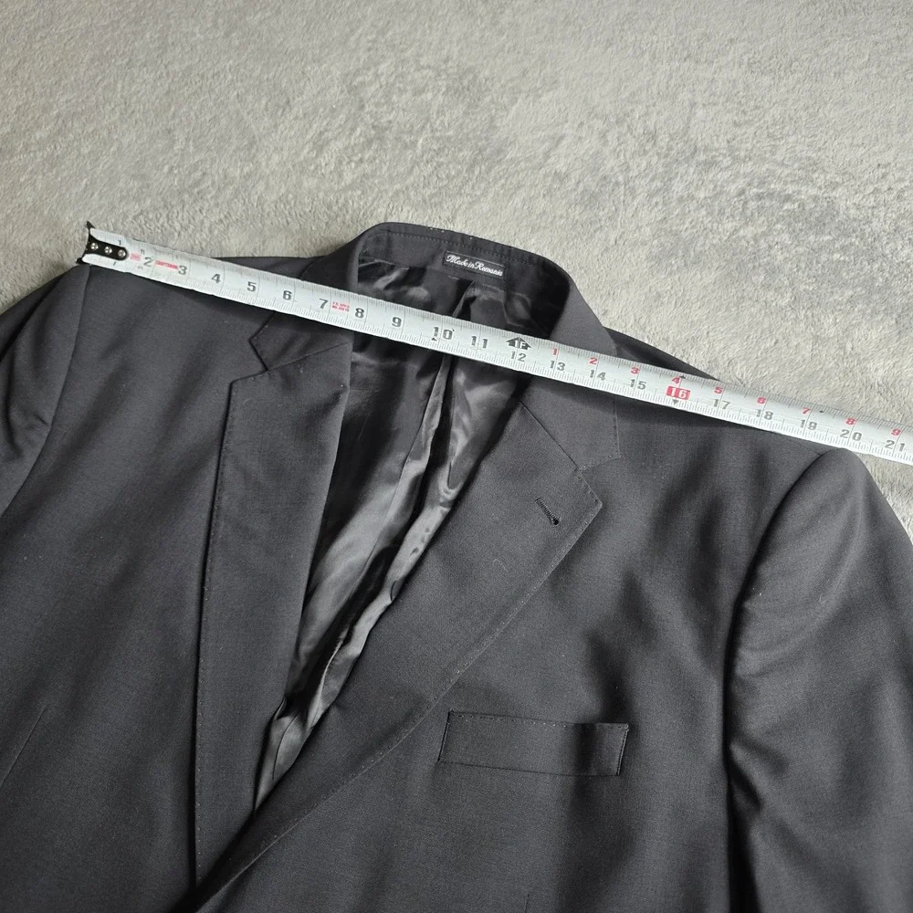 Louis Vuitton Uniformes Blazer Mens 62 Black Wool 2-Button Jacket Sportscoat